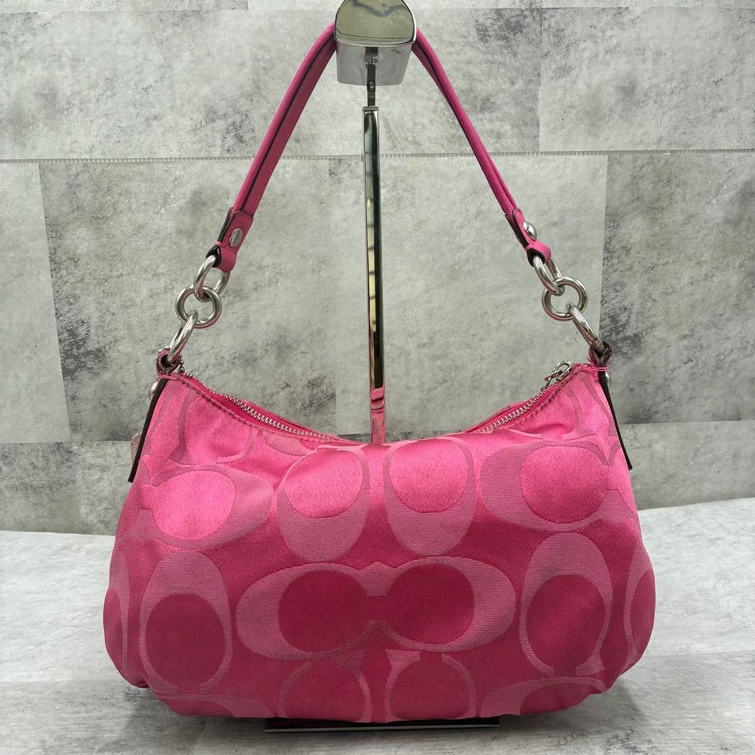 ✨稀少✨美品✨コーチ　ポピー　ショルダーバッグ　2way シグネチャー　ピンク