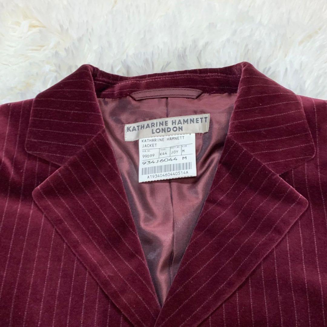 【希少品！】キャサリンハムネット ベロア セットアップ ボルドー M