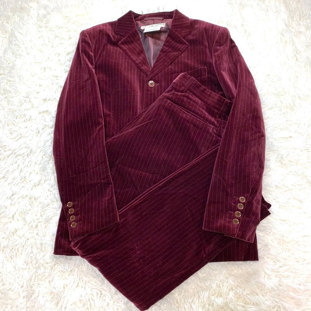 【希少品！】キャサリンハムネット ベロア セットアップ ボルドー M
