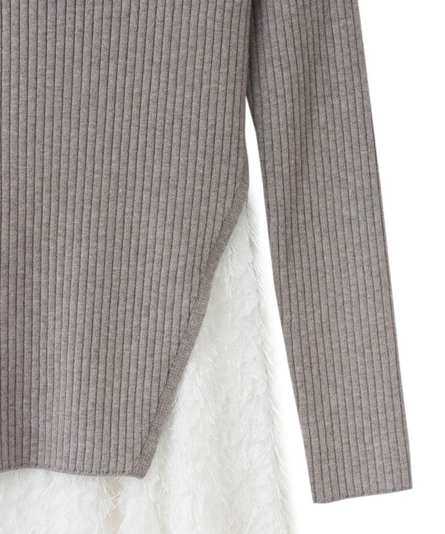 COCO DEAL オフショルスリットニット×キャミワンピース