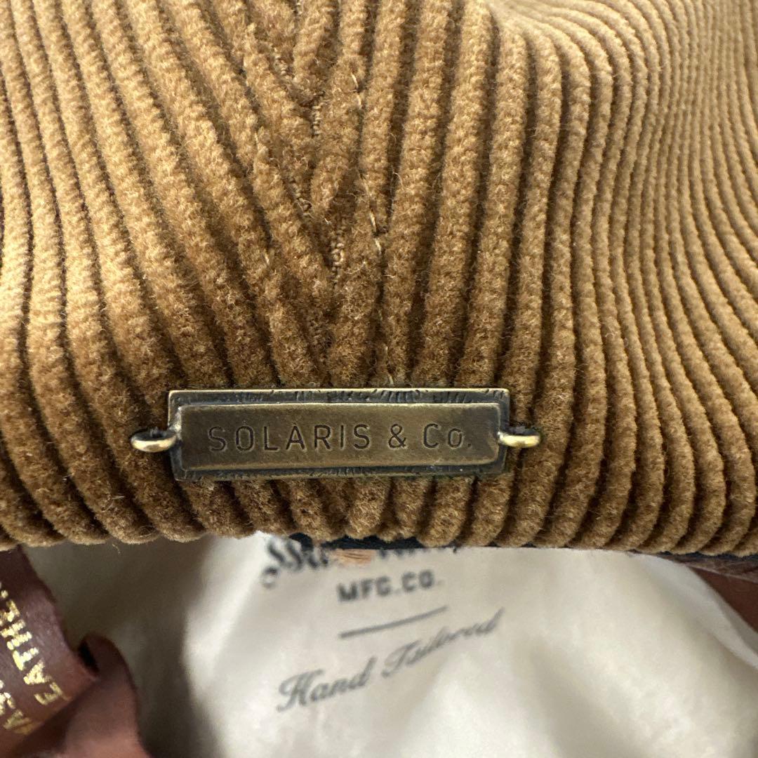 ソラリス　コーデュロイ　キャスケット　ブラウン