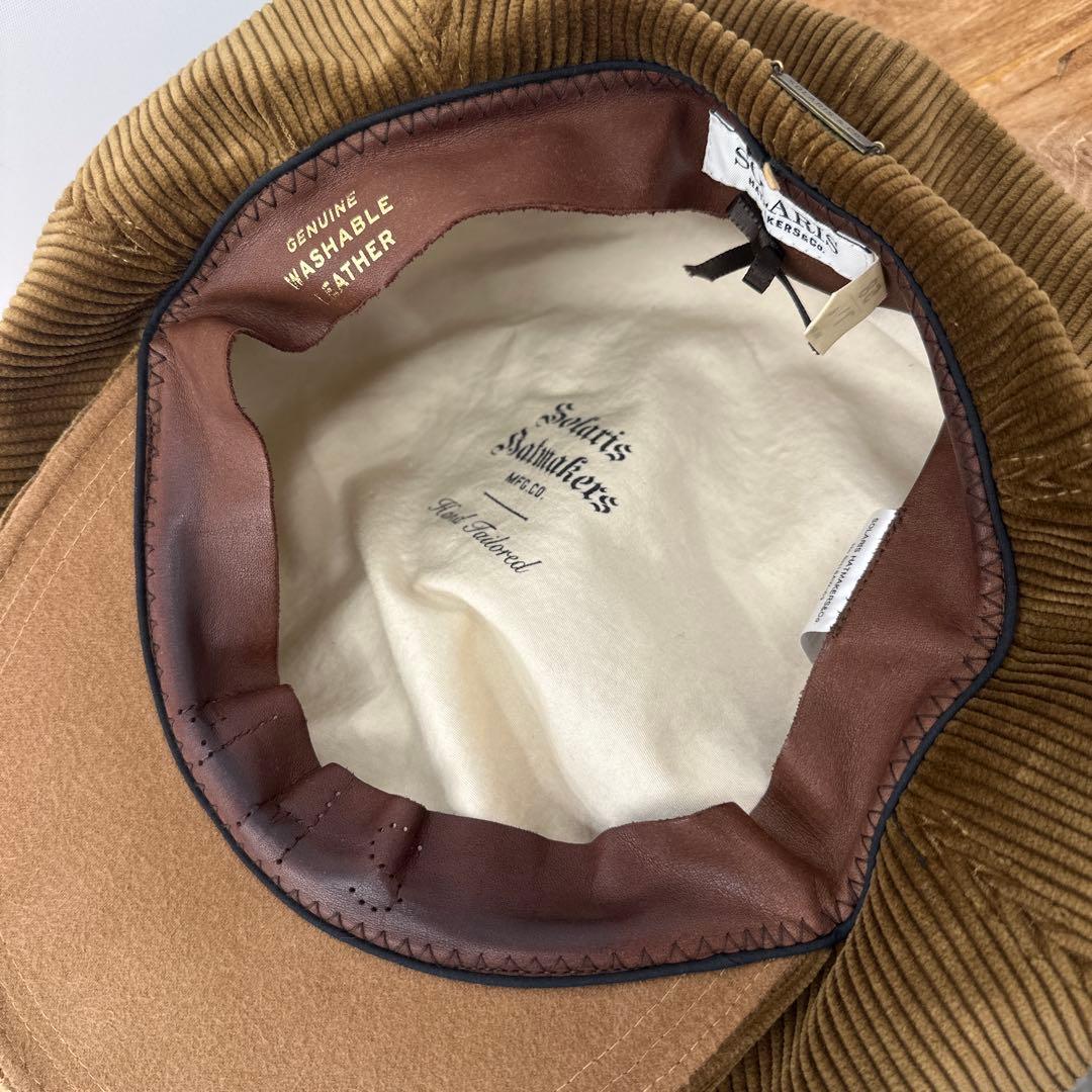 ソラリス　コーデュロイ　キャスケット　ブラウン