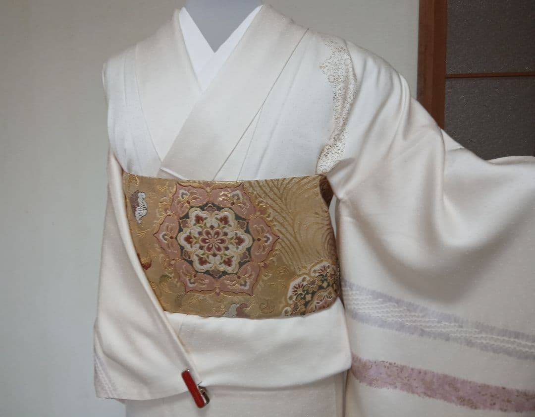 二重太鼓作り帯　二部式帯　訪問着　留め袖　無地の着物