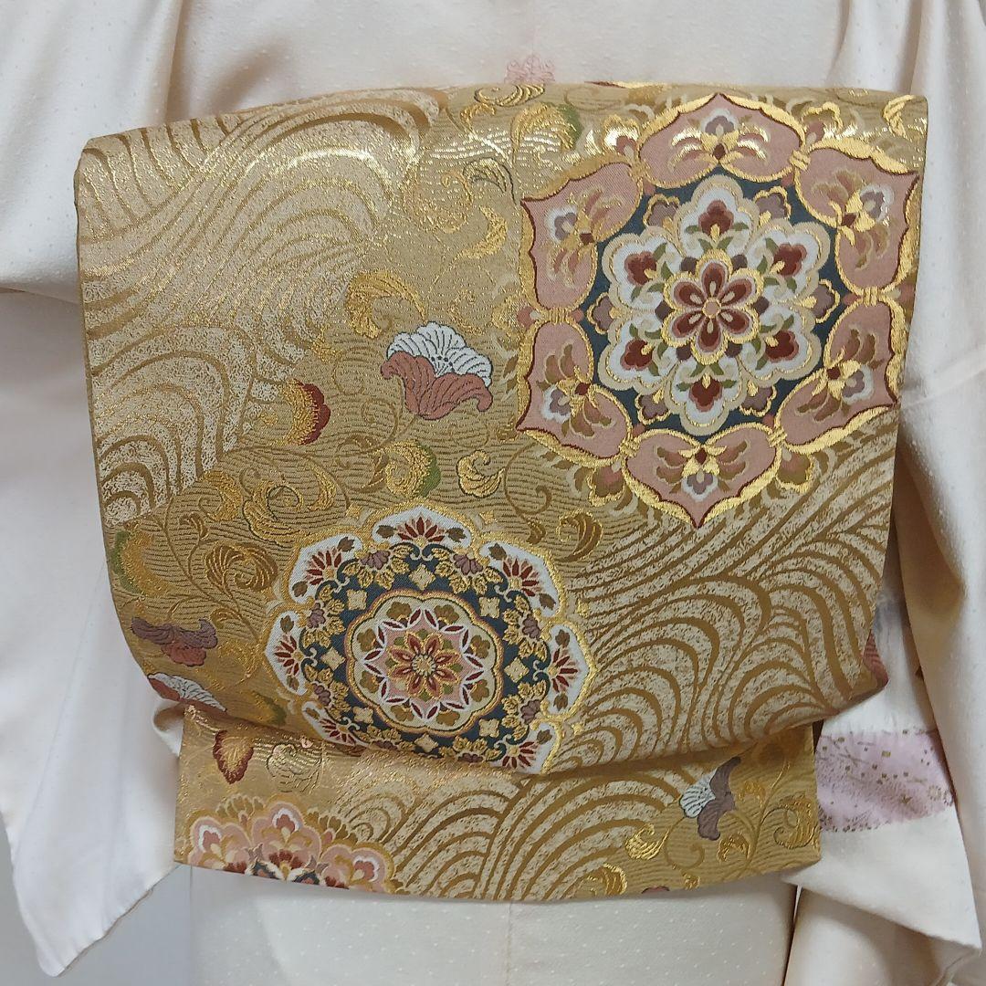 二重太鼓作り帯　二部式帯　訪問着　留め袖　無地の着物