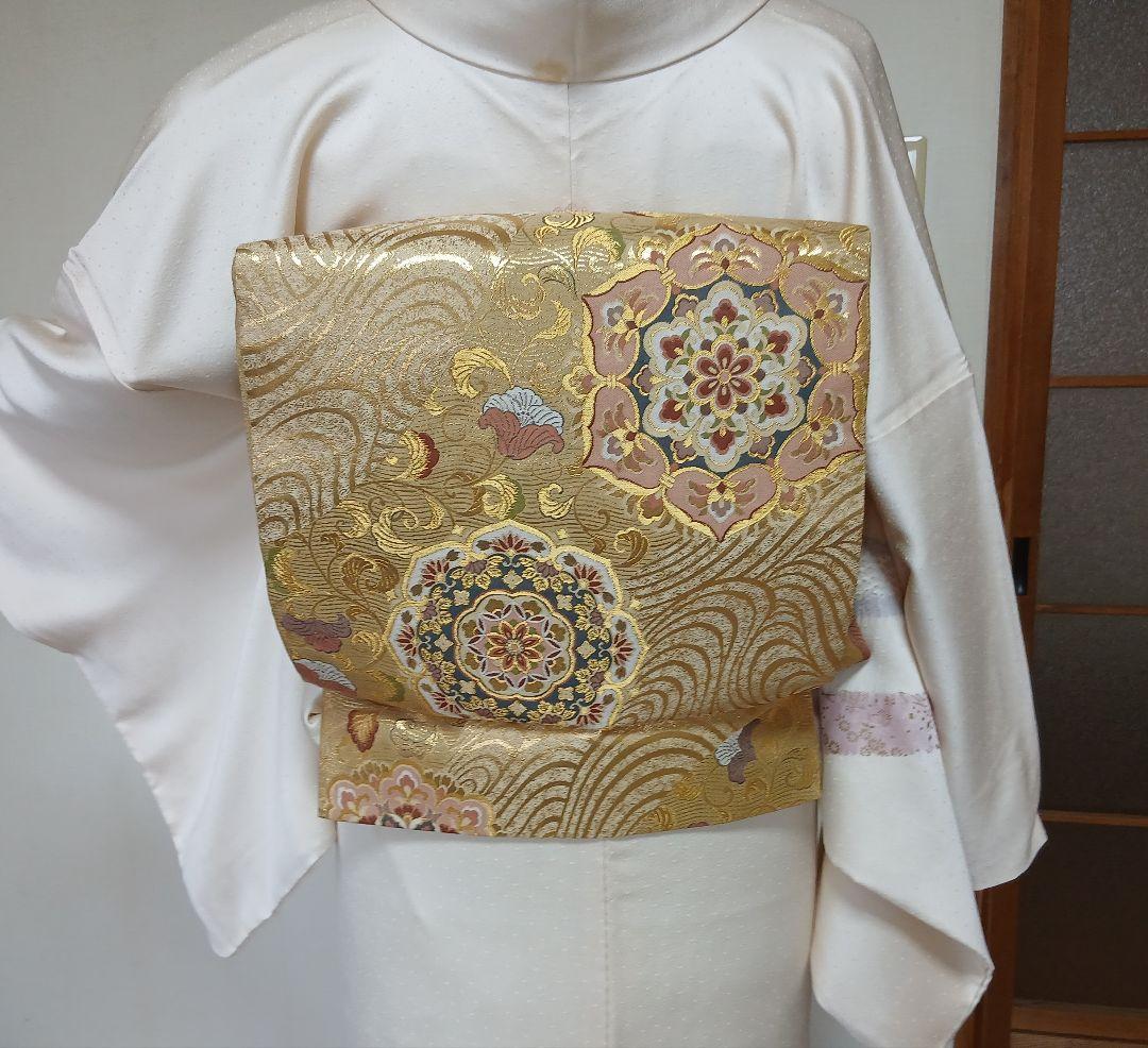 二重太鼓作り帯　二部式帯　訪問着　留め袖　無地の着物