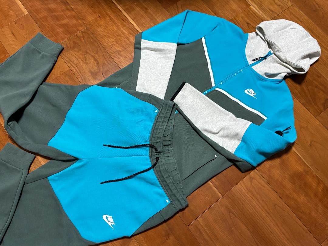 central cee愛用 NIKE テックフリース セットアップM ブルー