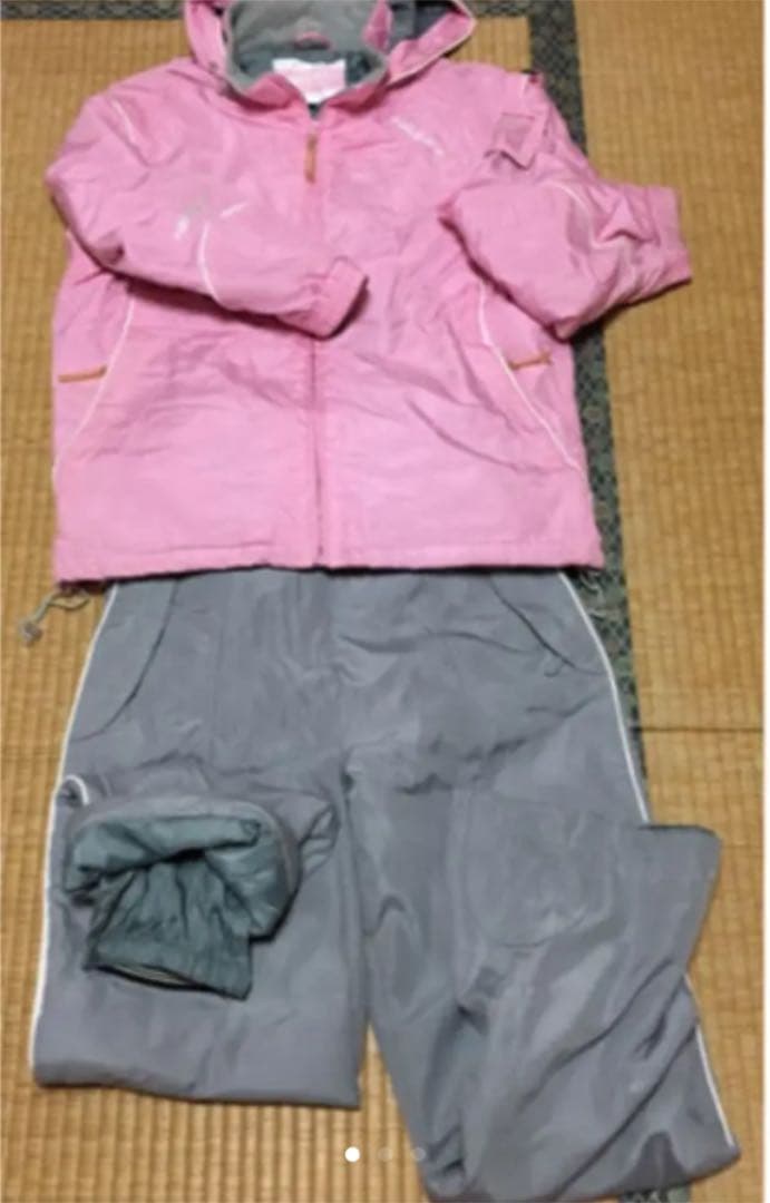 スキーウエア  ／ 可愛いピンク✖️グレー【Ｌ】数日レンタルするよりお得‼️ス…