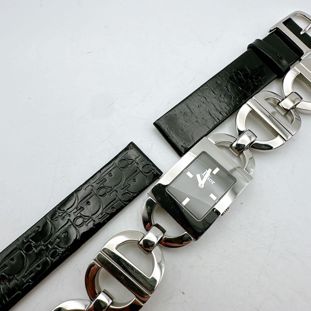 美品 稼動 Dior ディオール マリス レディース腕時計 替えベルト シルバー