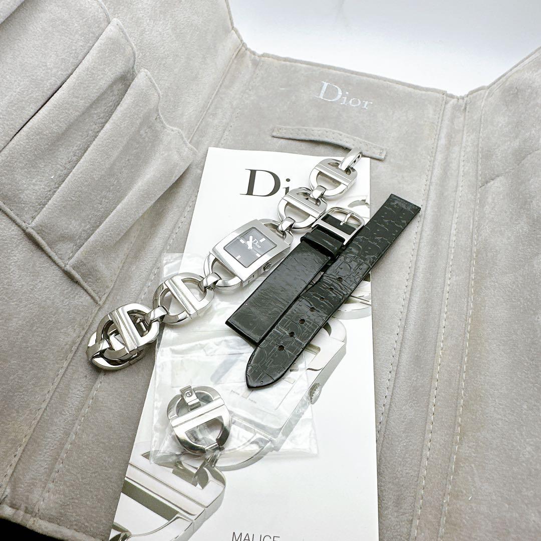美品 稼動 Dior ディオール マリス レディース腕時計 替えベルト シルバー