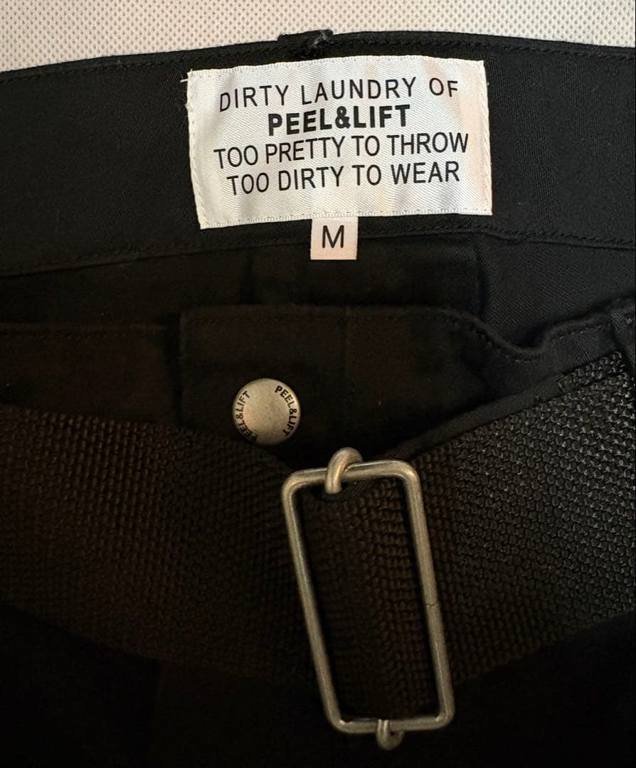 PEEL&LIFT black satin ボンテージトラウザース　サイズM