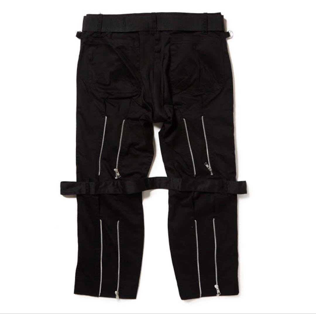 PEEL&LIFT black satin ボンテージトラウザース　サイズM