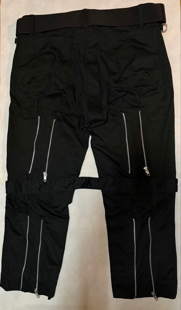 PEEL&LIFT black satin ボンテージトラウザース　サイズM