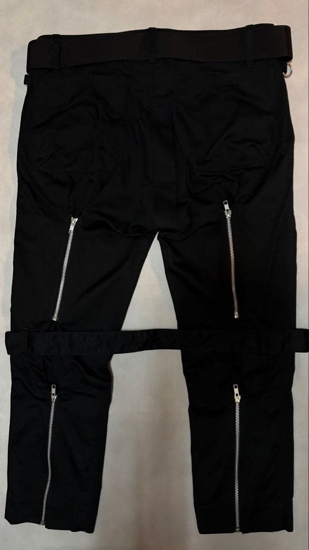 PEEL&LIFT black satin ボンテージトラウザース　サイズM