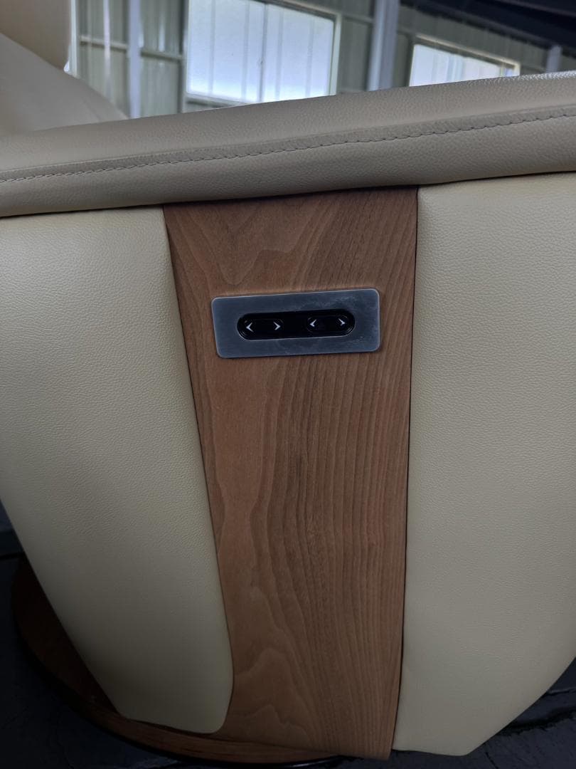 【濱田】電動リクライニングチェア クリーム色 s1057