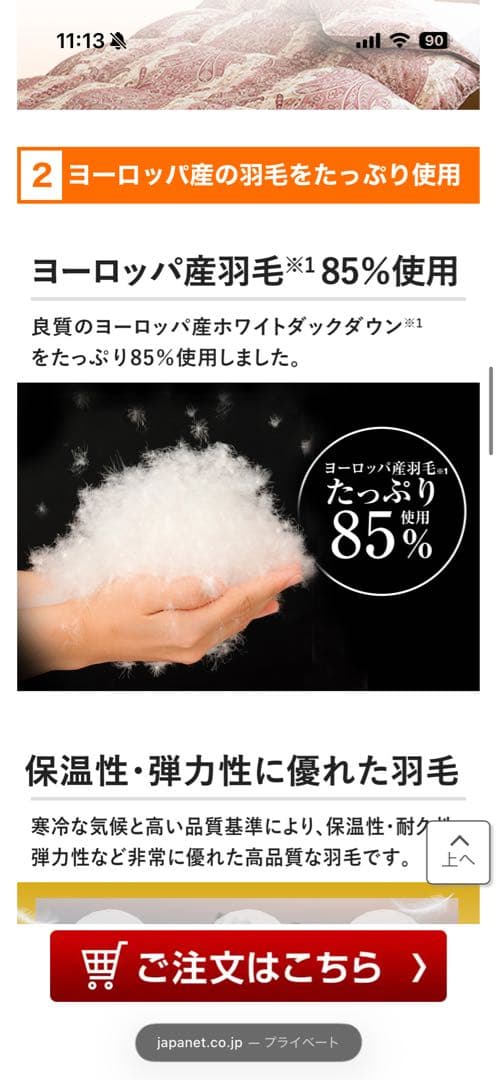 エクセルゴールド ダウン掛け布団 セミダブル