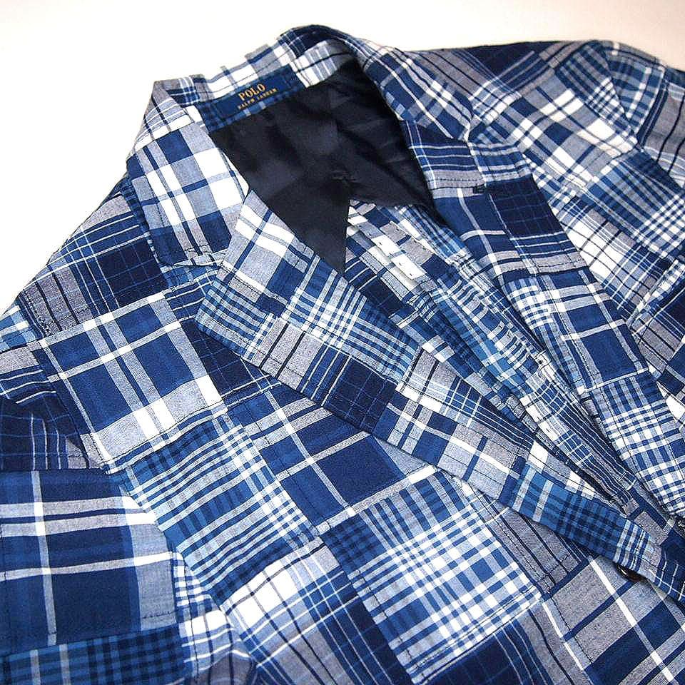 希少★美品　ポロ ラルフローレン　マドラスチェック　パッチワーク　ジャケット