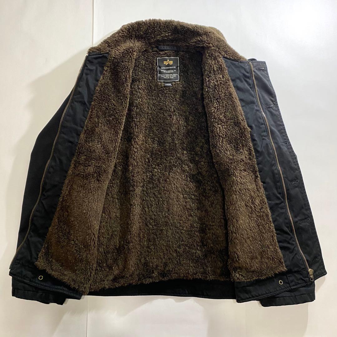 ALPHA アルファ N-1 Deck デッキ ジャケット ブラック 黒 L