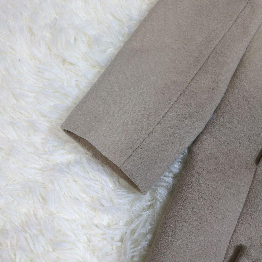 23区　ウールアンゴラビーバー　フーデットコート　羊毛　フード　ロングコート