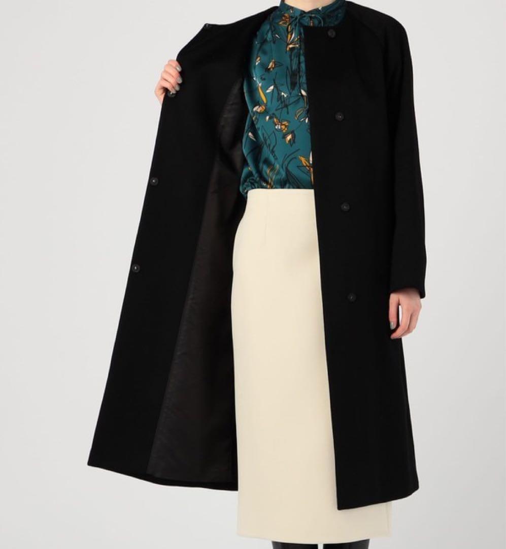 美品 トゥモローランド コレクション カシミヤ100% ノーカラー コート 36