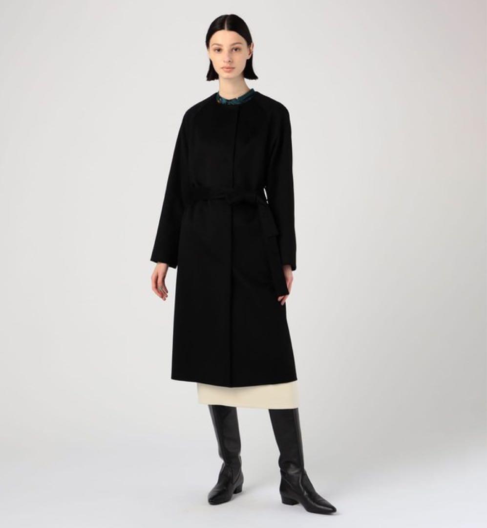 美品 トゥモローランド コレクション カシミヤ100% ノーカラー コート 36