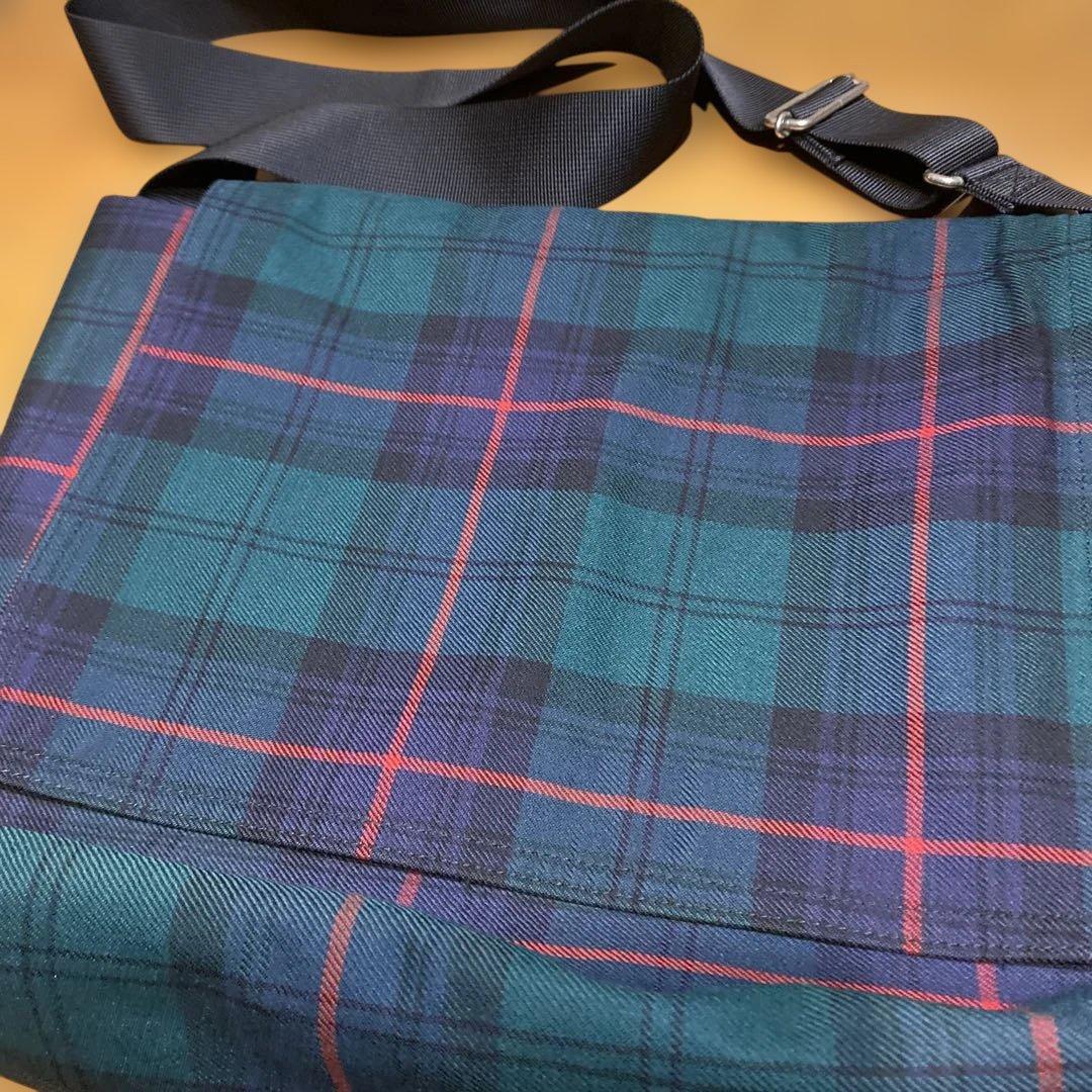 コムデギャルソン タータンチェックショルダーバッグ メッセンジャー