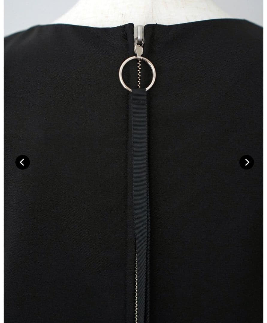 147 深Vネックオールインワンブラック Vネック ロングサロペット