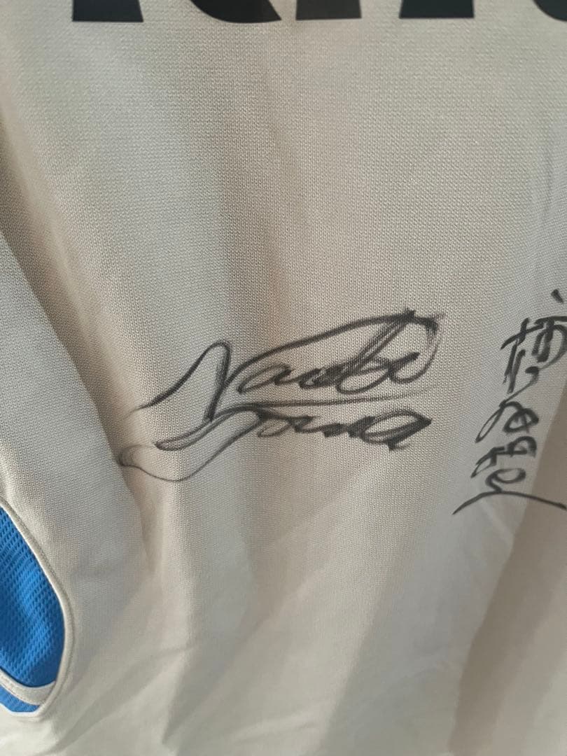 未使用　サッカー　 adidas 直筆サイン入　ウェア　ユニフォーム　中田英寿