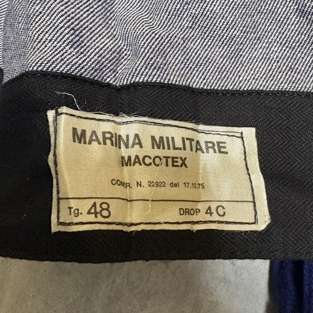 70s デッドストック　イタリア軍　デニムジャケット　ミリタリー　ノンウォッシュ