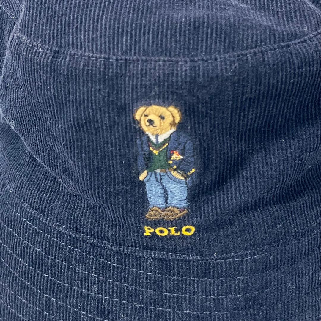 美品 POLO RALPH LAUREN バケットハット ポロベア リバーシブル