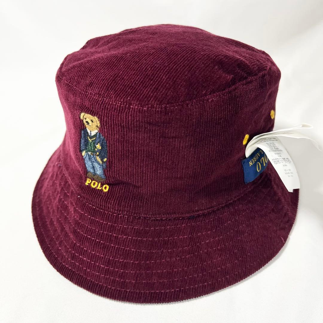 美品 POLO RALPH LAUREN バケットハット ポロベア リバーシブル
