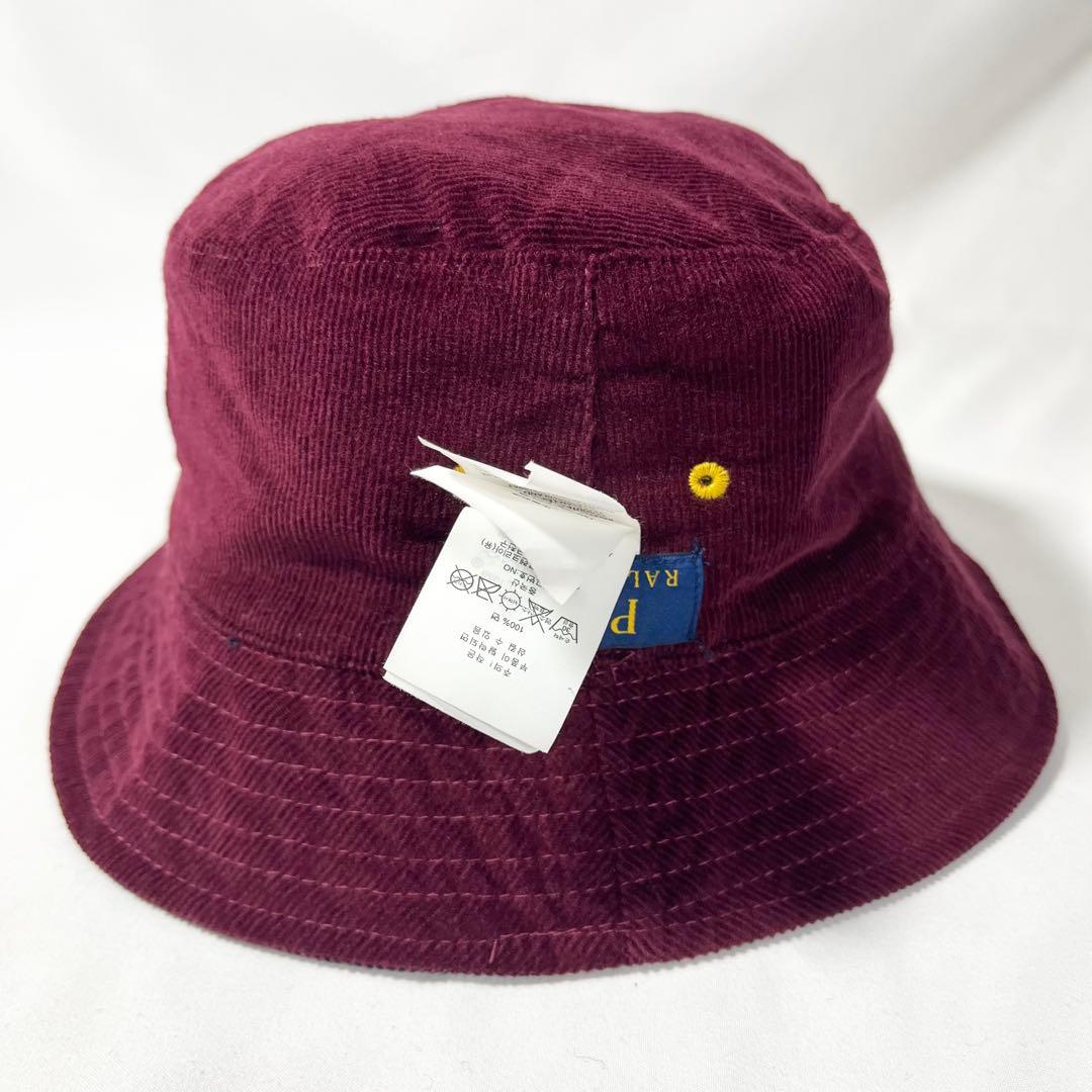 美品 POLO RALPH LAUREN バケットハット ポロベア リバーシブル