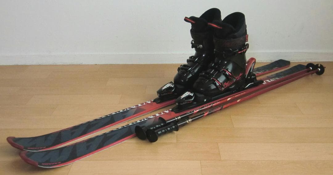 ■■1月限定■送料無料■KAZAMA■スキー4点セット■150/25■メンテ付■