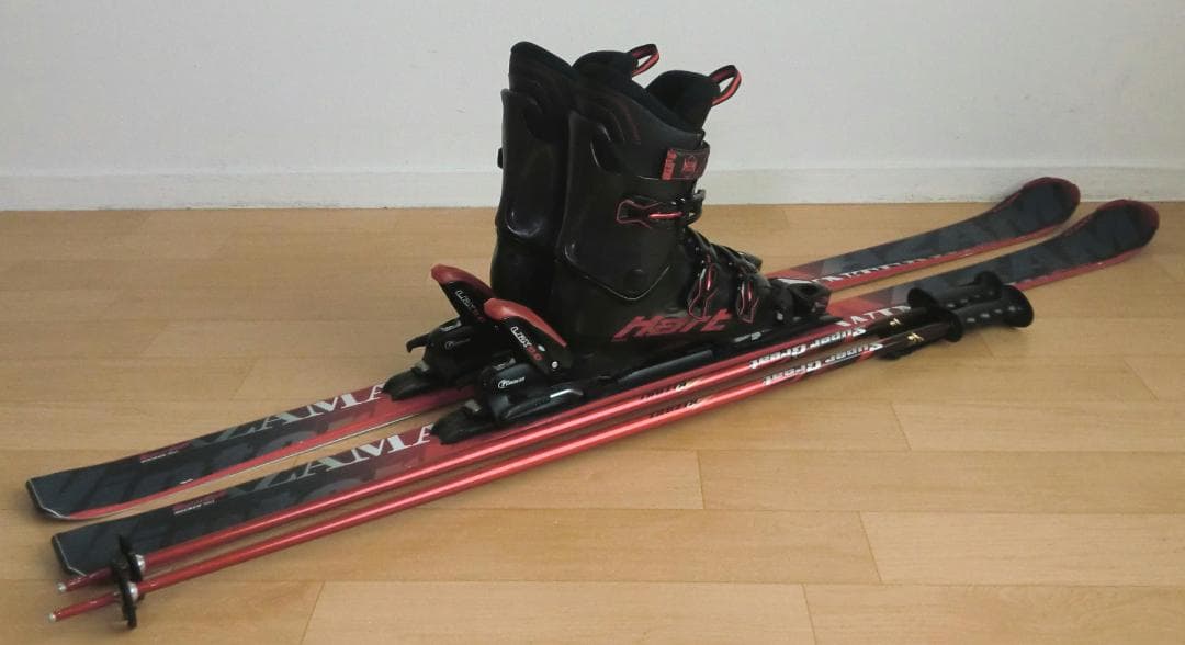■■1月限定■送料無料■KAZAMA■スキー4点セット■150/25■メンテ付■