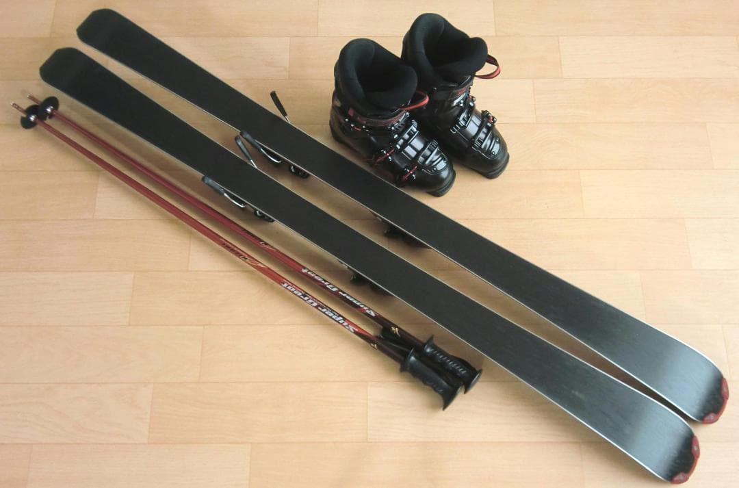 ■■1月限定■送料無料■KAZAMA■スキー4点セット■150/25■メンテ付■