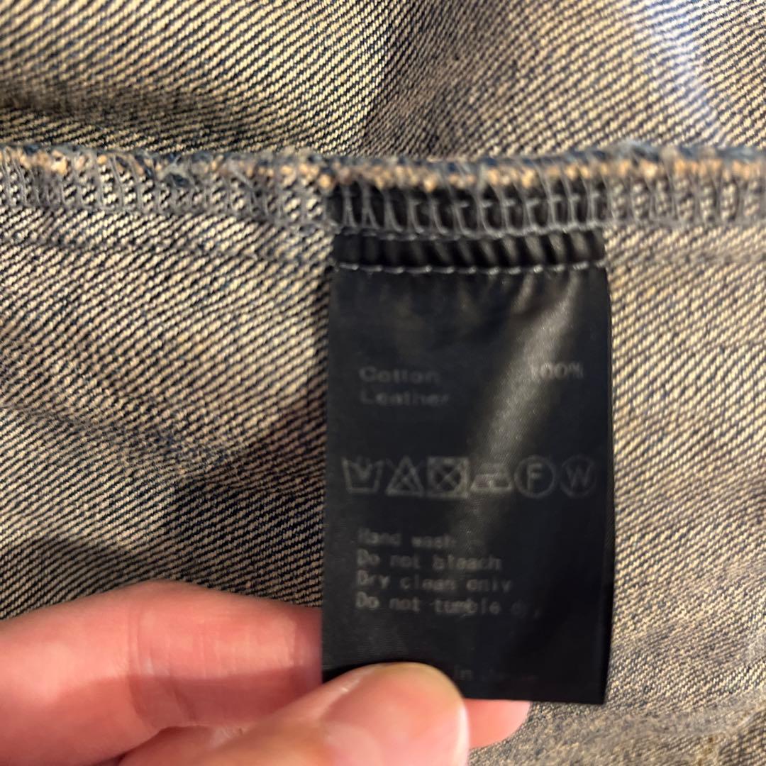 スースースー　デニムジャケット　ダメージブルー