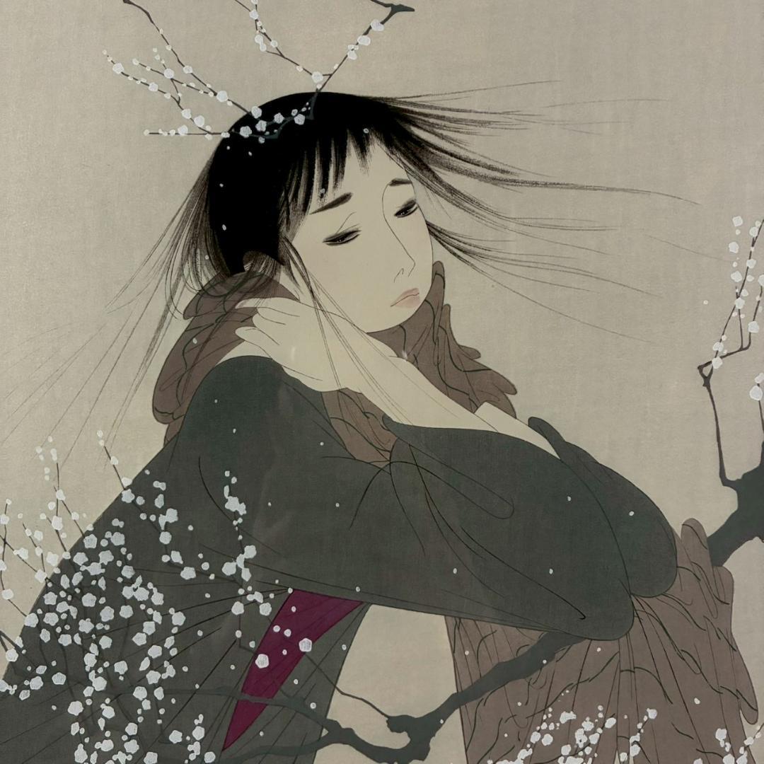 【m3rkar1】美品 中島潔「夢もよう」「恋文」2点セット 木版画