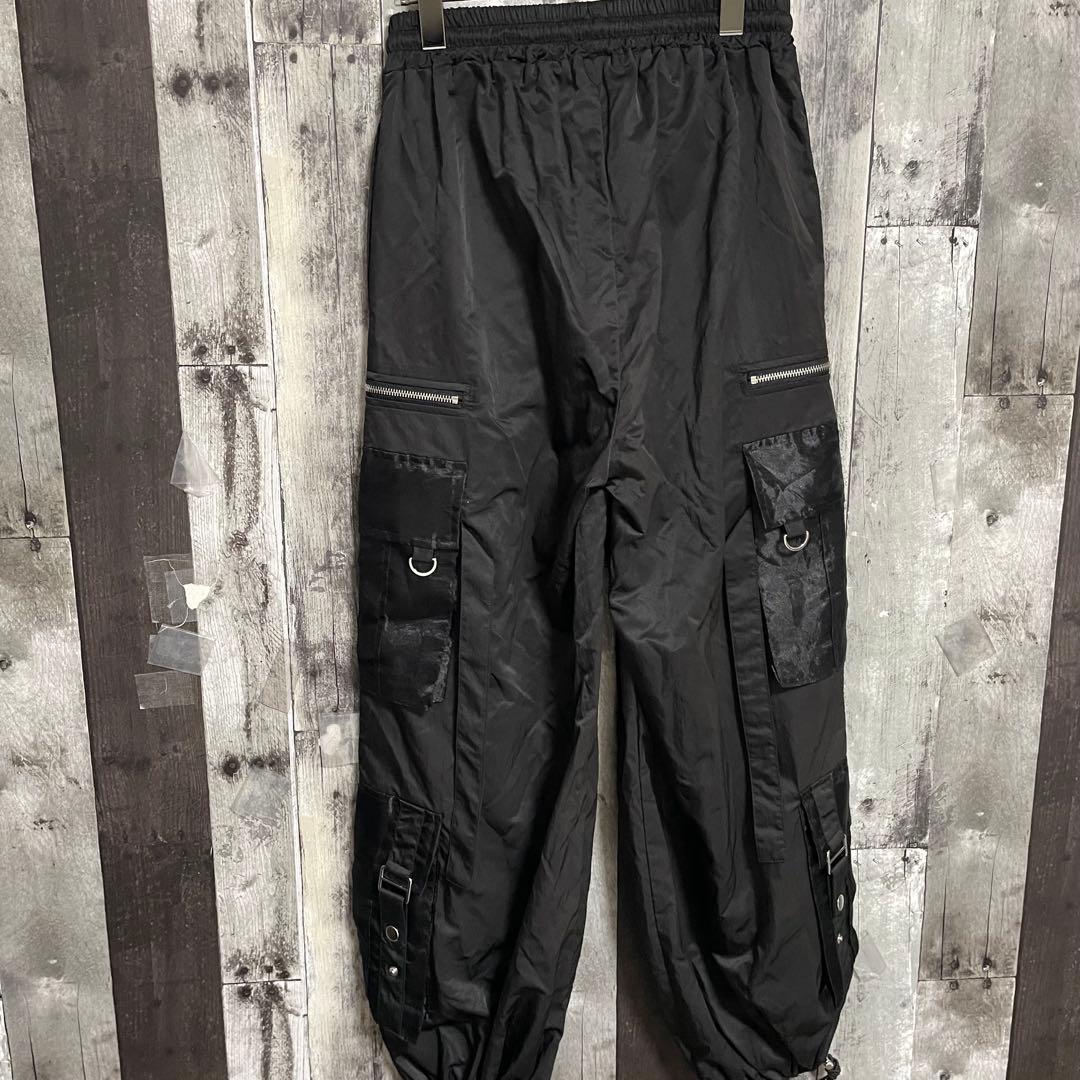 REFLEMレフレム　Y2K　ナイロンパンツ　刺繍　カーゴパンツ　シアーポケット