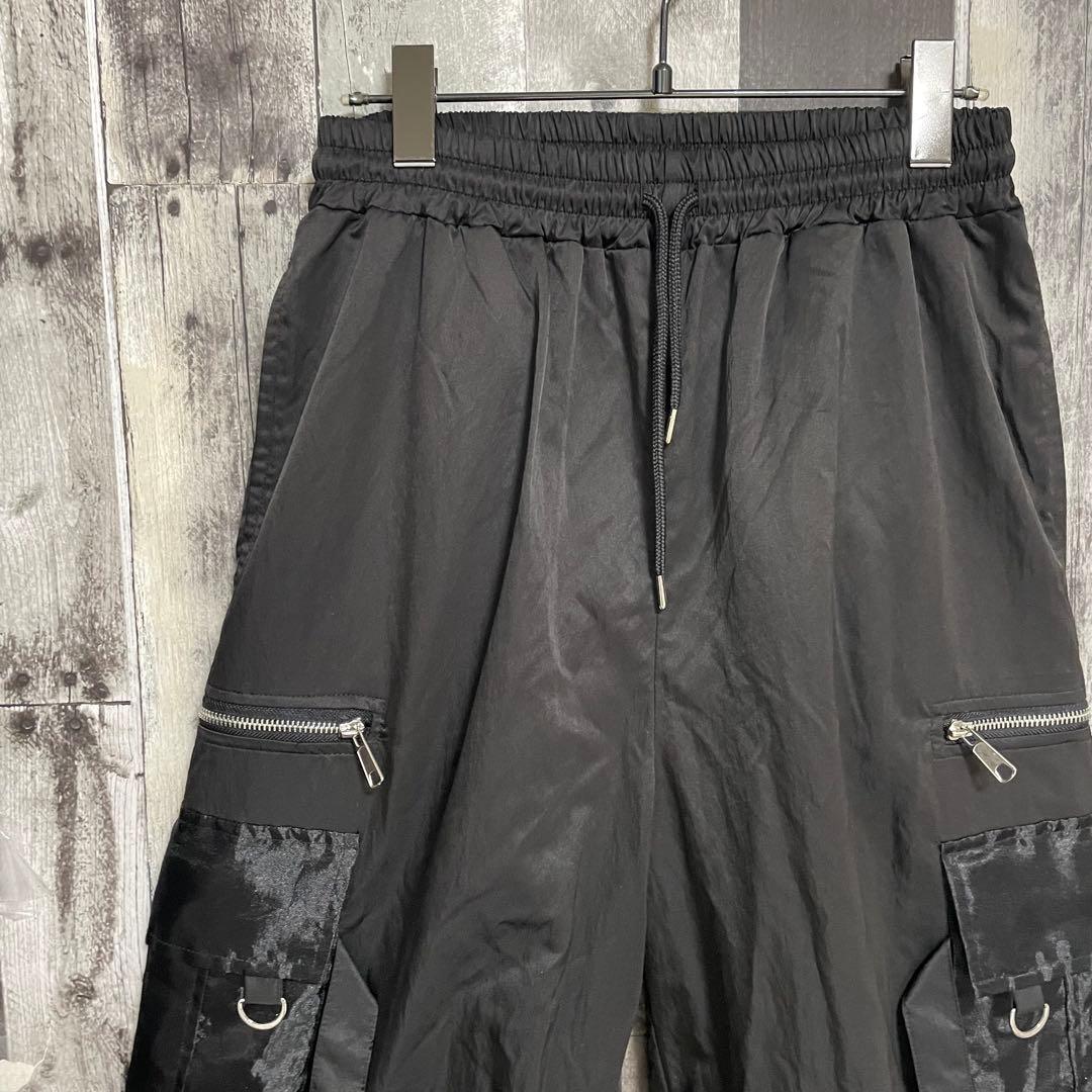 REFLEMレフレム　Y2K　ナイロンパンツ　刺繍　カーゴパンツ　シアーポケット