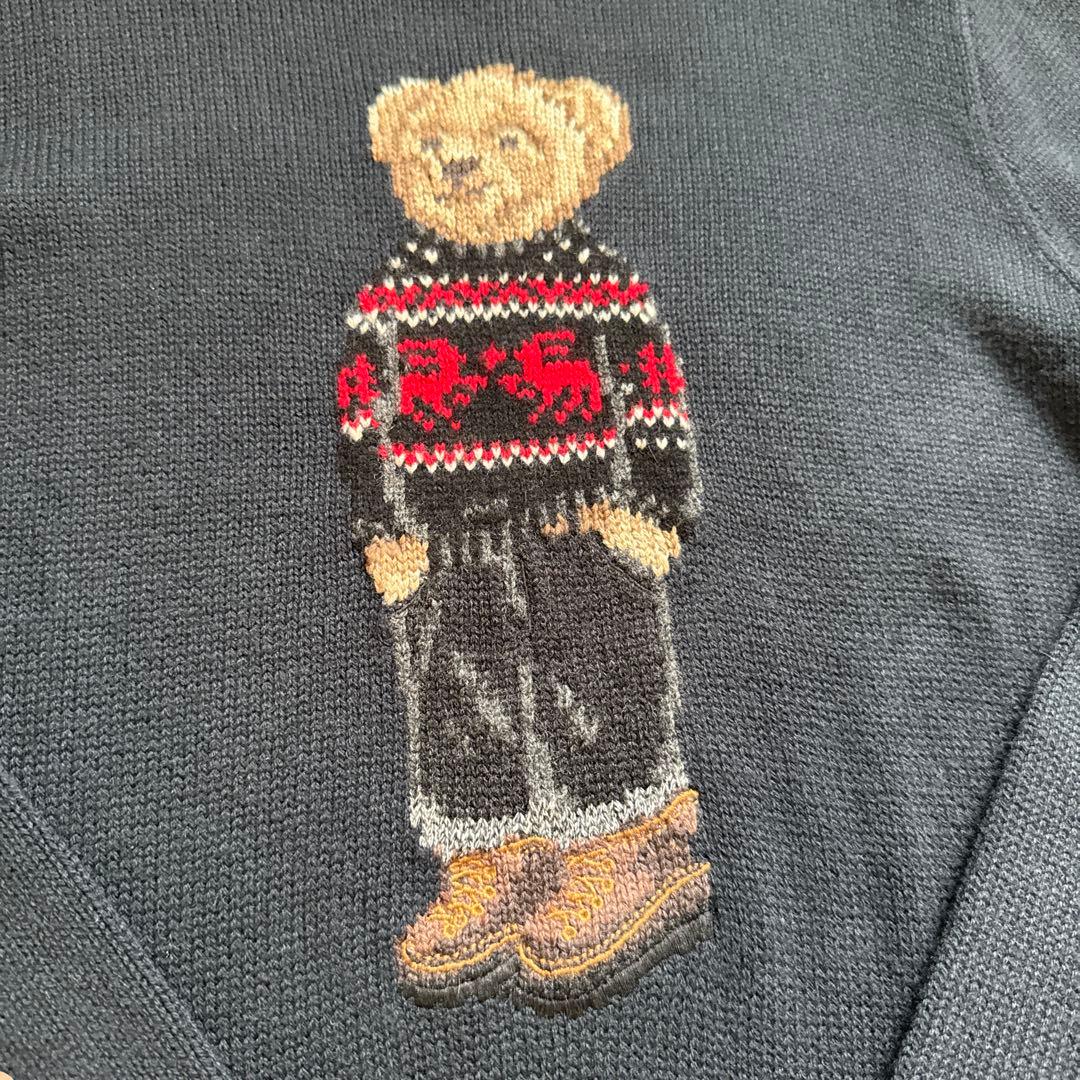 Polo Ralph Lauren ガール　ベア刺繍フレアドレス XL 160