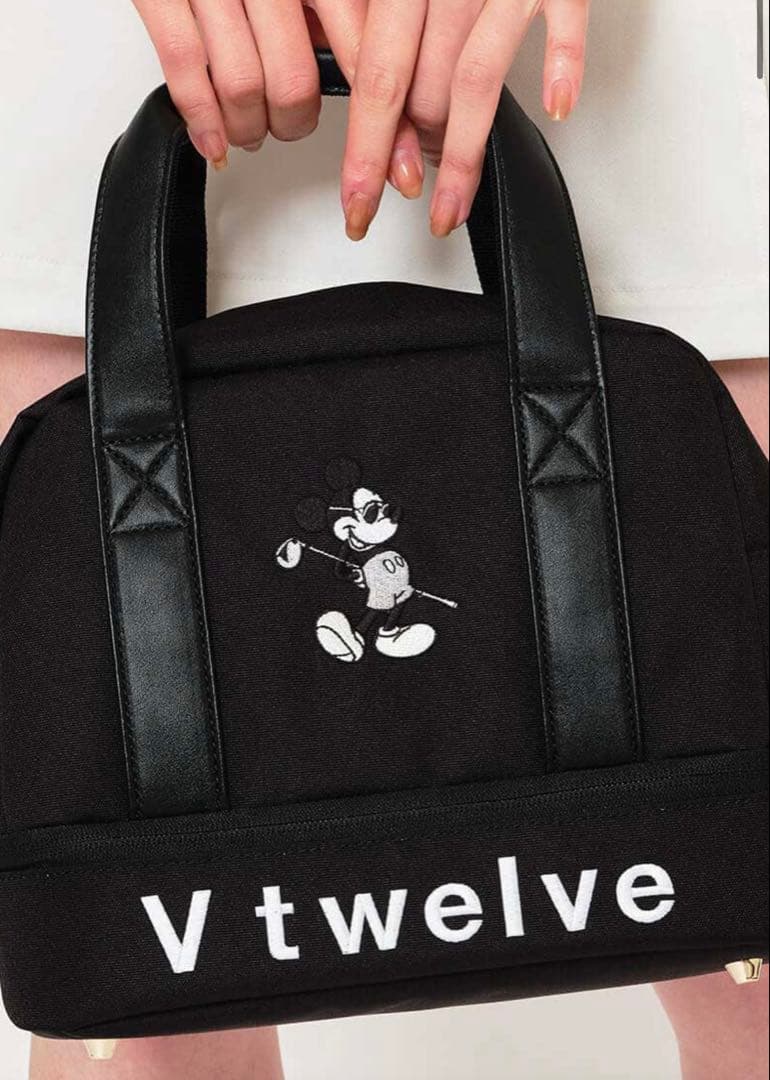 C*Y様 V21 ミッキー刺繍 ゴルフ ラウンドバッグ ブラック　Vtwelve