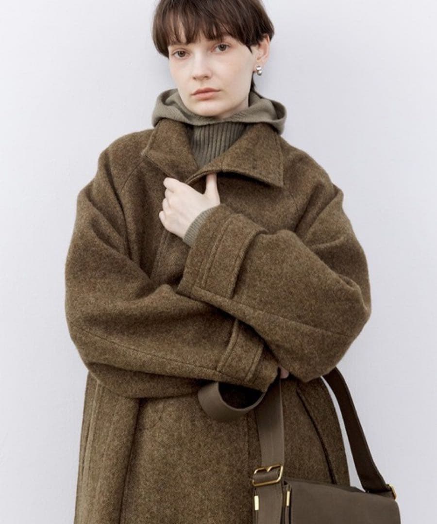 tageechita タジチタ　オーバーサイズウールラグランコート　ロングコート