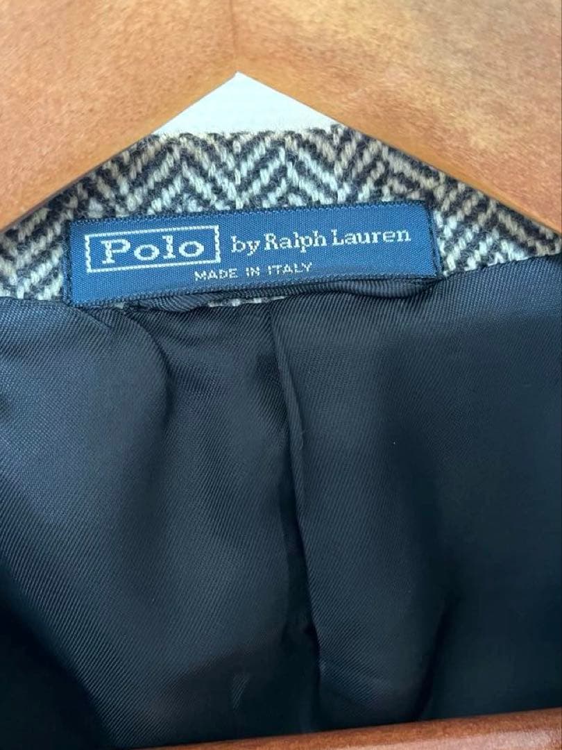 ポロ　ラルフローレン　テーラードジャケット　ヘリンボーン　ツイード　イタリア製