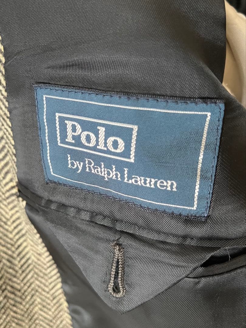 ポロ　ラルフローレン　テーラードジャケット　ヘリンボーン　ツイード　イタリア製