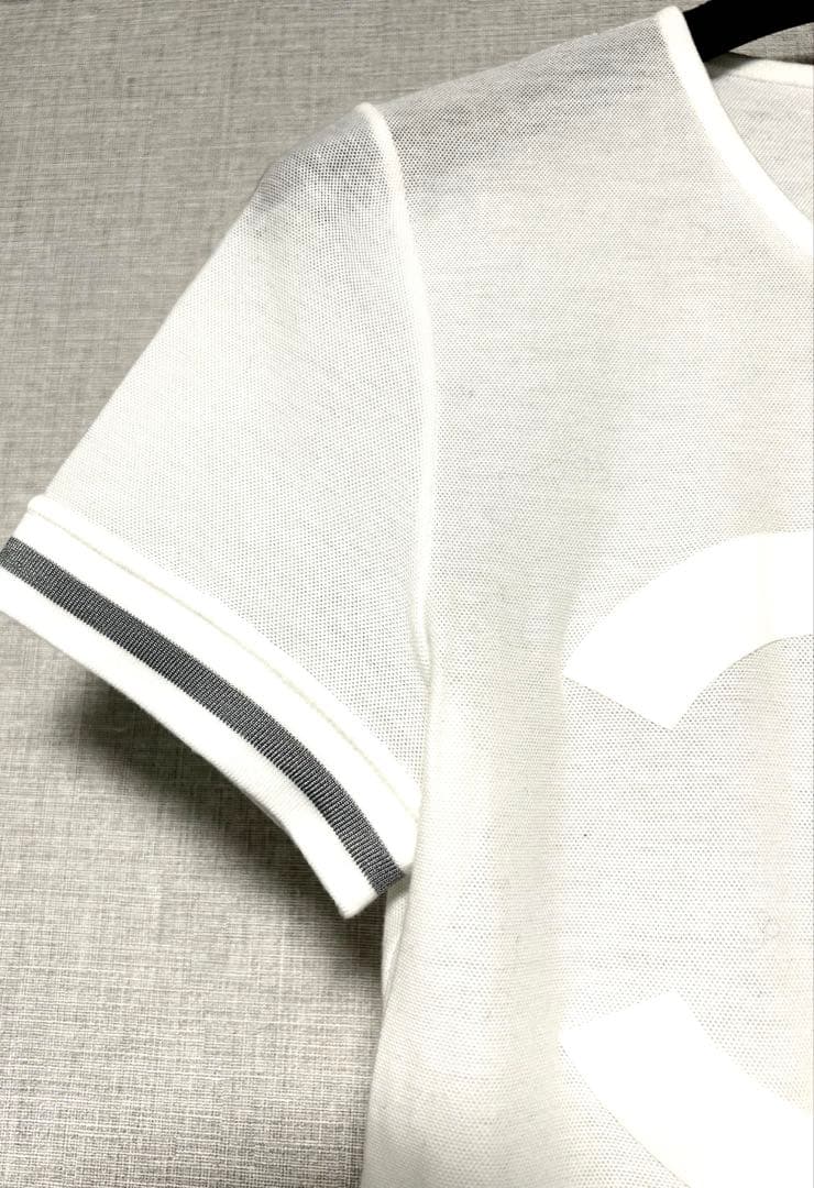 ビッグCCマーク入ライントップス ホワイトTシャツ 【未使用】