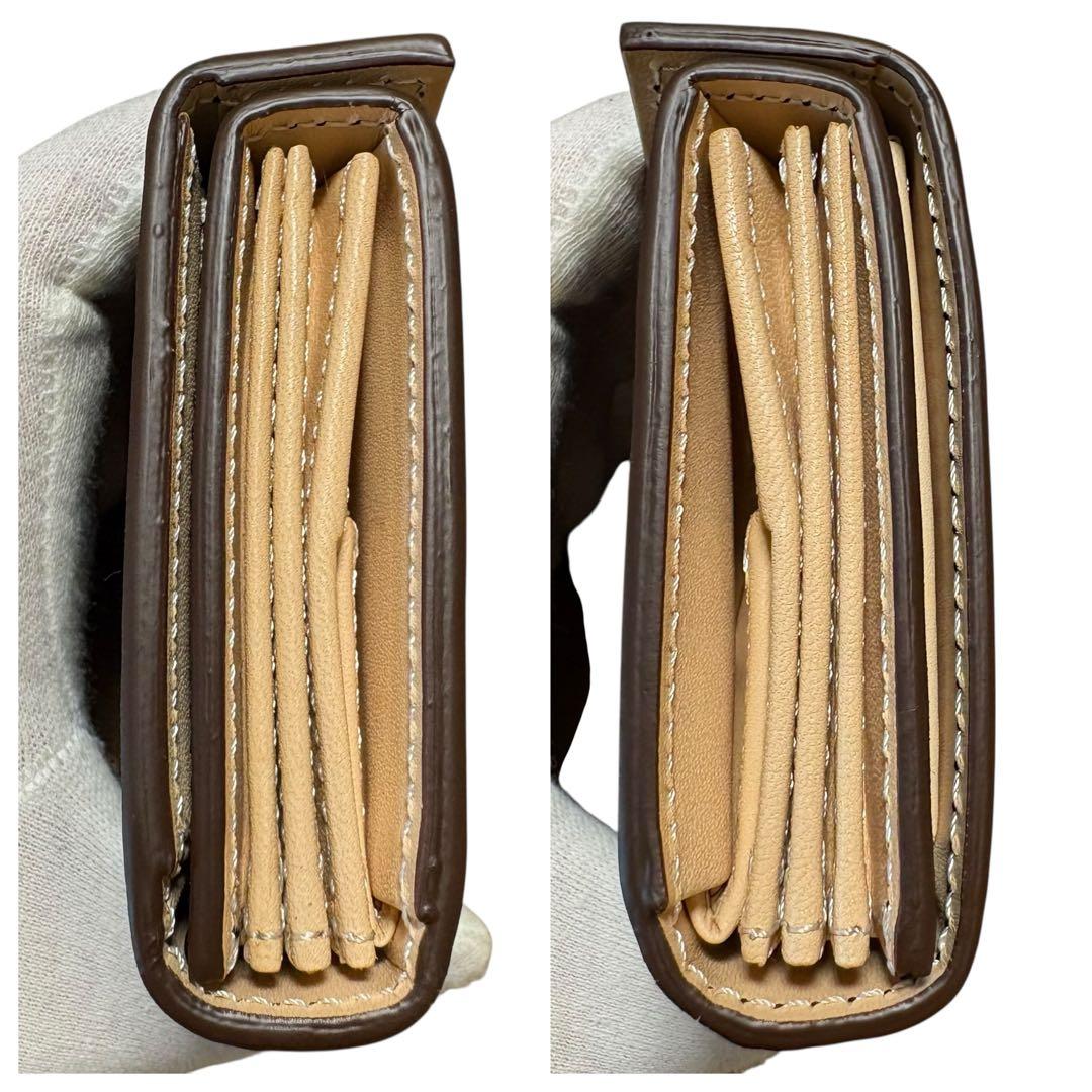 未使用級 エムピウ ミッレフォッリエ CORDOVAN27 三つ折り財布 黒色