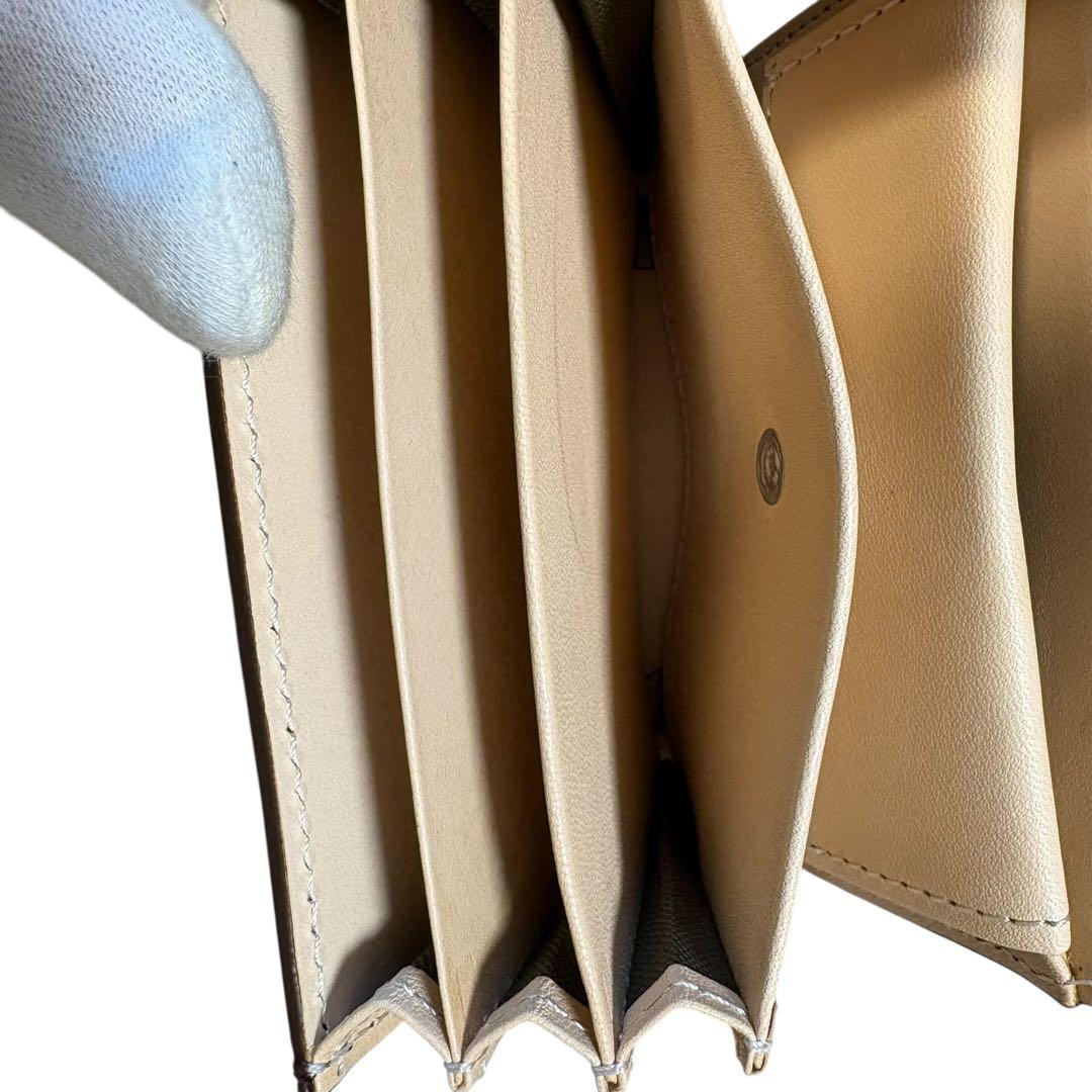 未使用級 エムピウ ミッレフォッリエ CORDOVAN27 三つ折り財布 黒色