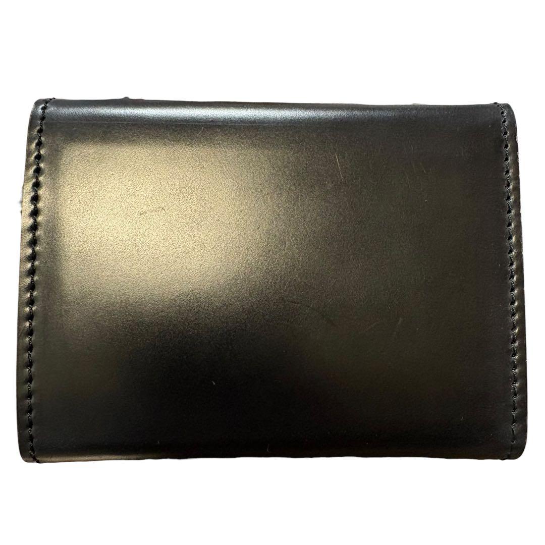 未使用級 エムピウ ミッレフォッリエ CORDOVAN27 三つ折り財布 黒色