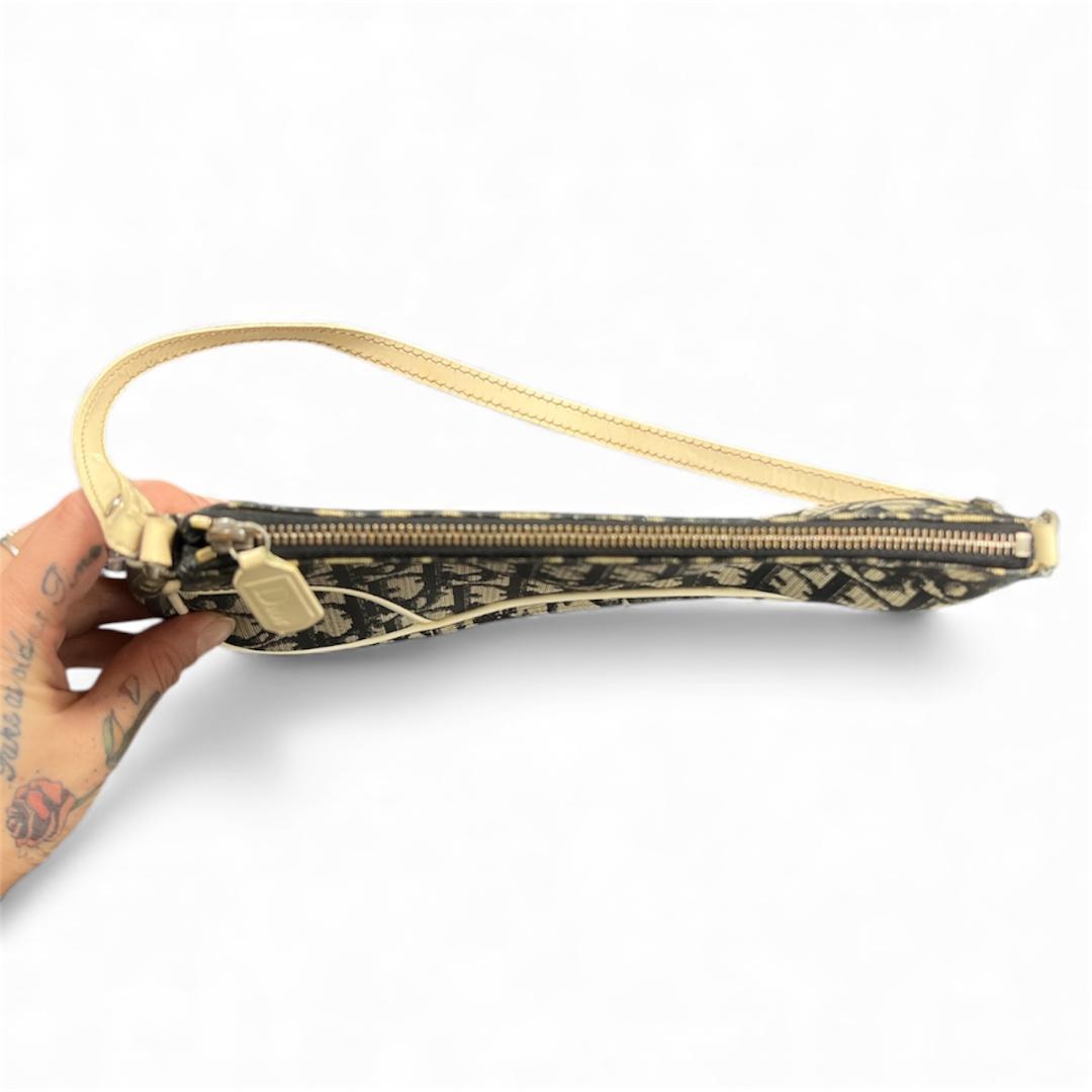 Christian Diorロゴプリントキャンバスクラッチバッグ　Ch2002