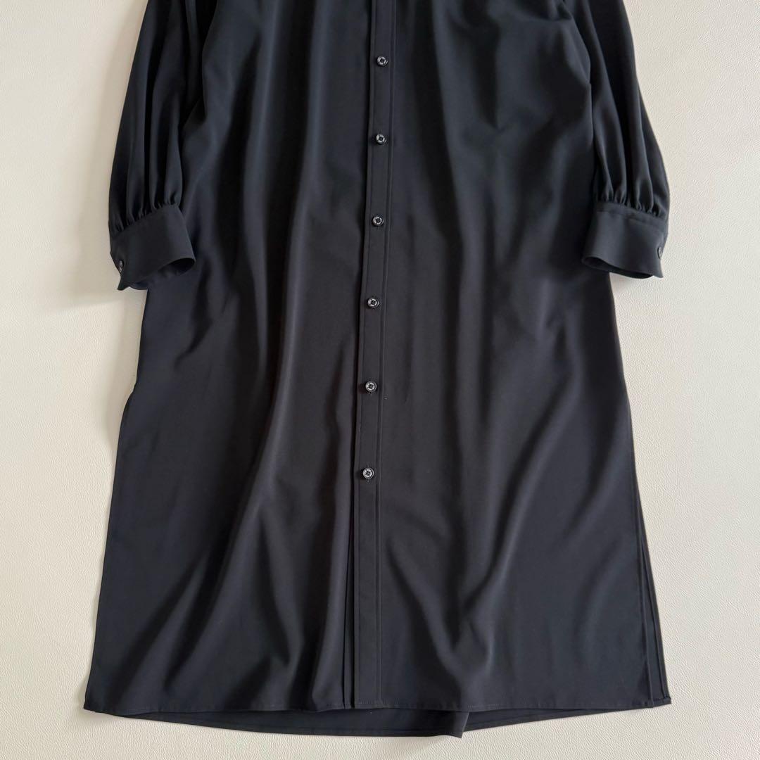 美品　ハイク　HYKE シャツドレス　ロング　ワンピース　黒　1