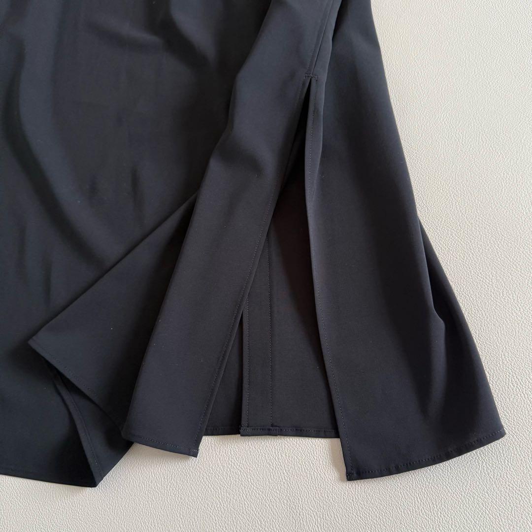 美品　ハイク　HYKE シャツドレス　ロング　ワンピース　黒　1